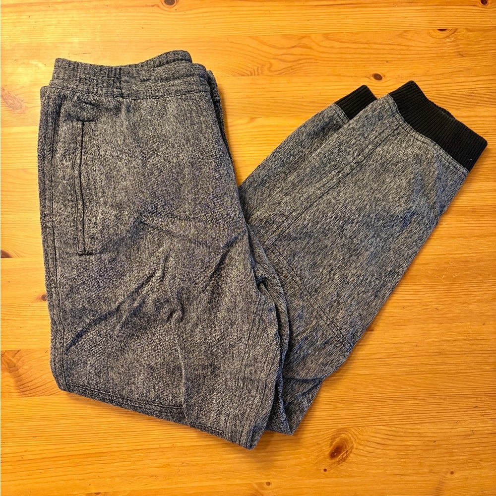 GAP Heather Gray Structured Joggers with Black Cuffs - Fall 2015 - Size S